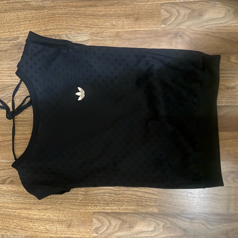 Adidas Black Tee with White Trefoil